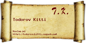 Todorov Kitti névjegykártya